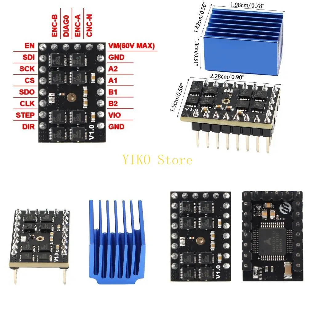 

K32C TMC5160 QHV Stepper Step SPI Silent Motor Driver High Power For 3D Printer