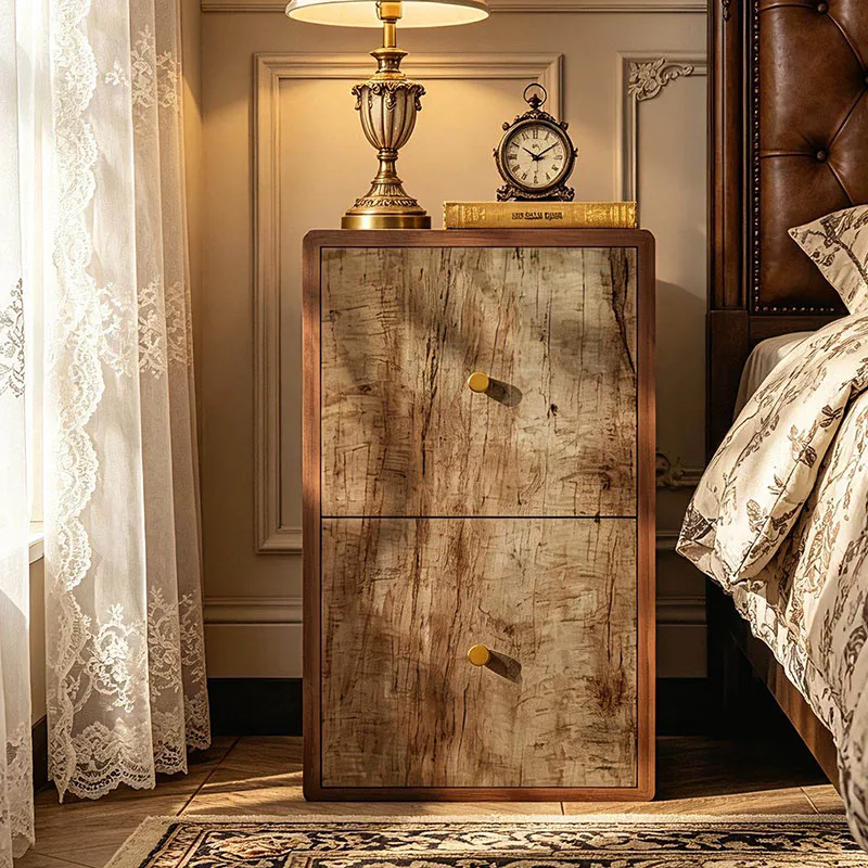 

Luxury Cabinets Bedside Table Drawers Wood Space Saving Unique Trendy Nightstand Simple Comfortable Muebles Salon Furniture