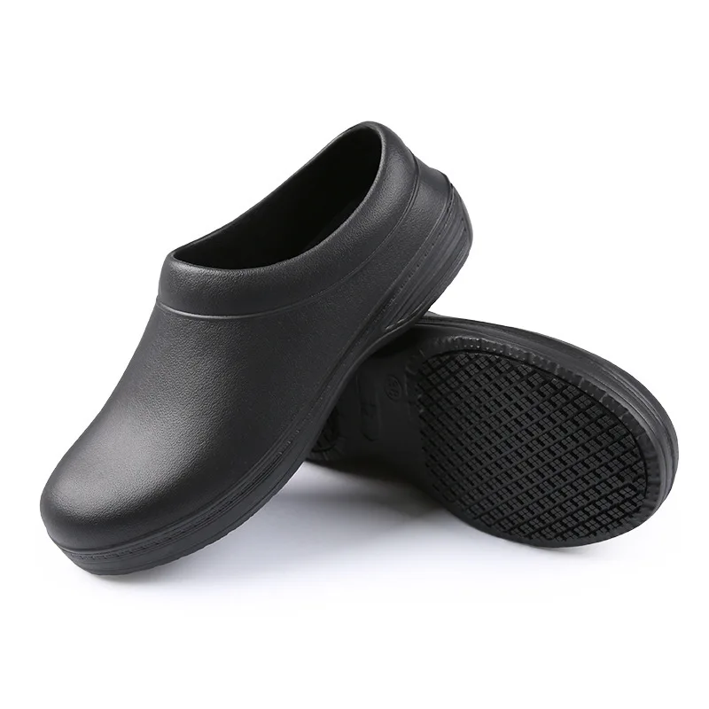 plus size mens casual non-slip chef shoes slip-on lazy shoe kitchen hotel worker loafers summer cook work slippers mans footwear