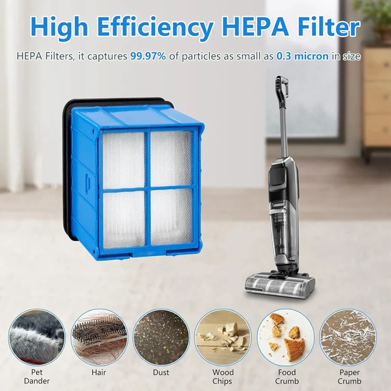 Y50A Brush Roll and HEPA Filter for BISSELL CrossWave OmniForce for EDGE 3930F 3933 V2 3999z Wet Dry Vacuum