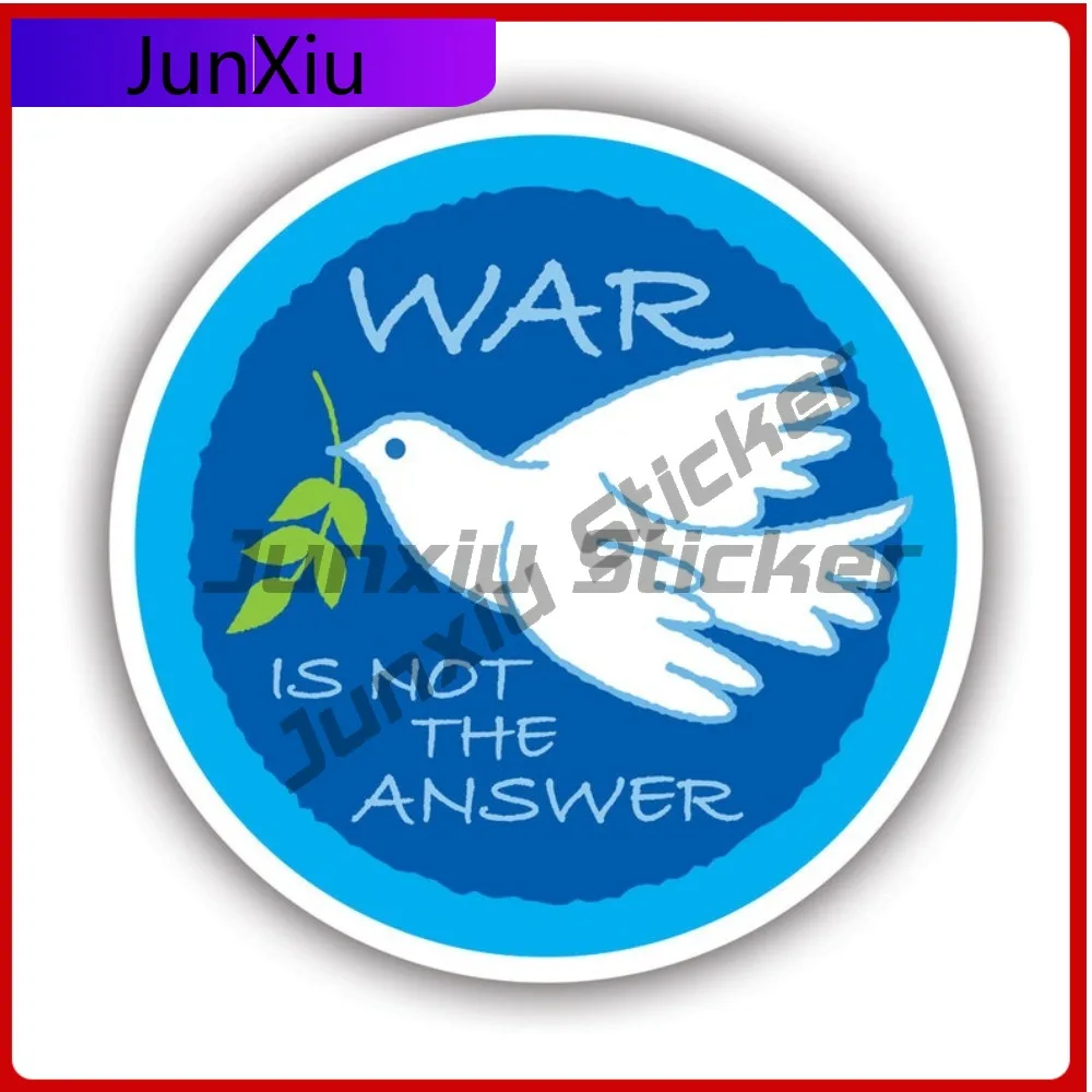 

Minimalist Amazing War Is Not The Answer Sticker Uv Protected Decals Dove Peace Love Happiness Decal Waterproof Outdoor