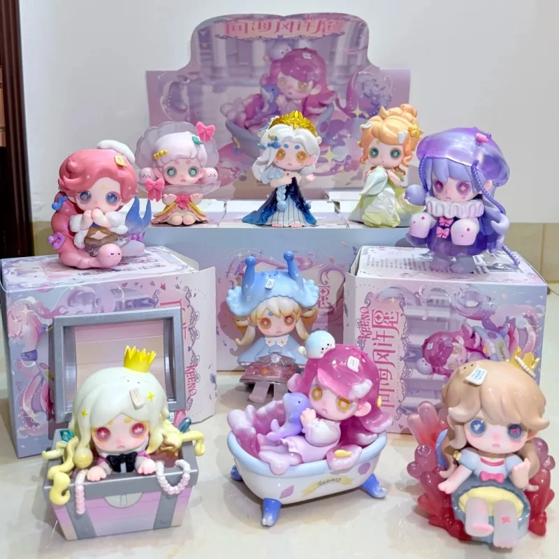 

New Ghost Keeno Generation 3 Blind Box Make A Wish To The Sea Breeze Series Mystery Box Princess Rose Anime Figures Kawaii Toy