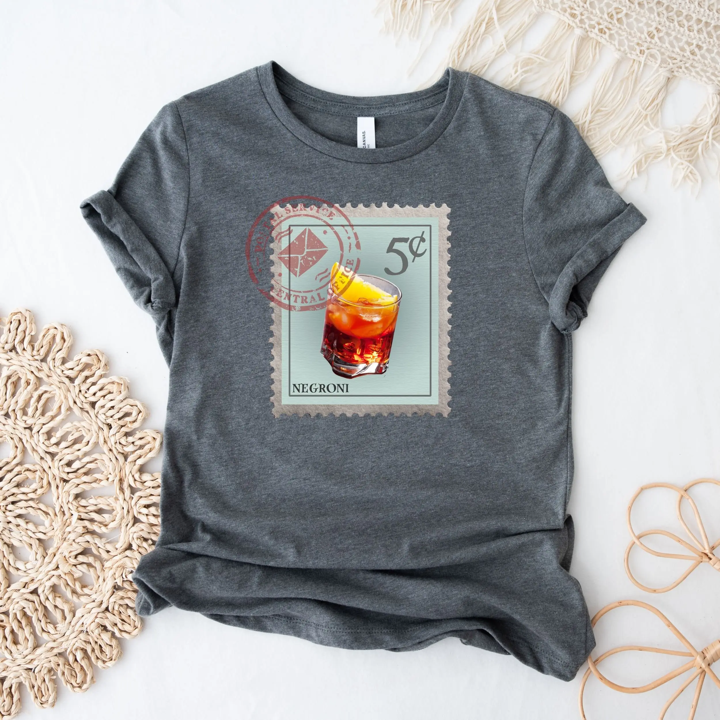 Negroni T Shirt Cocktail Postage Stamp Drinker Bachelorette Party Lovers s