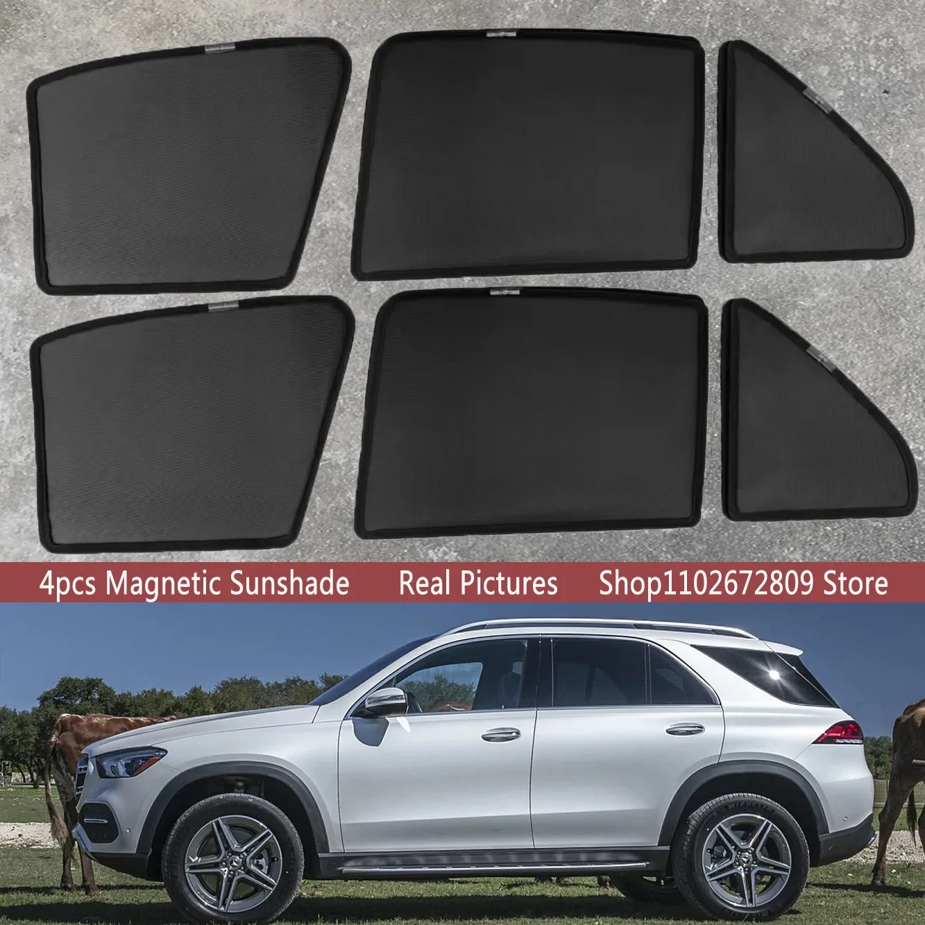 

Magnetic Car Sunshade Shield Windshield Frame Curtain Sun Shade For Mercedes Benz GLE Coupe W167 2019 - 2025 320 350 Accessories