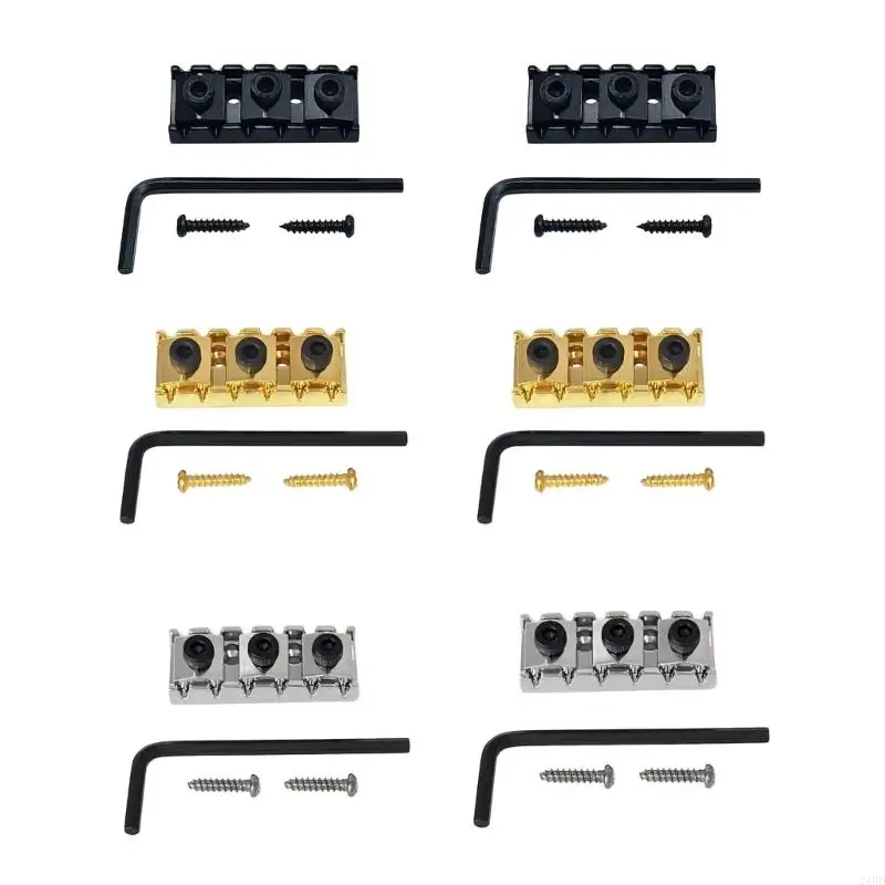 قفل جسر الجيتار الاحترافي من سبائك الزنك باللون الأسود والذهبي والفضي 24BD #2