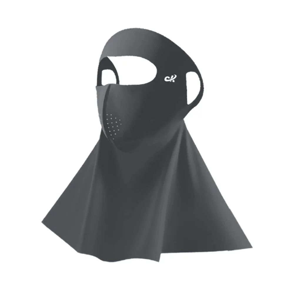 

Fashion Ice Silk Sun Protection Mask Full Face 3D Anti-UV Neck Scarf Dustproof Breathable Sunshade Face Mask Summer