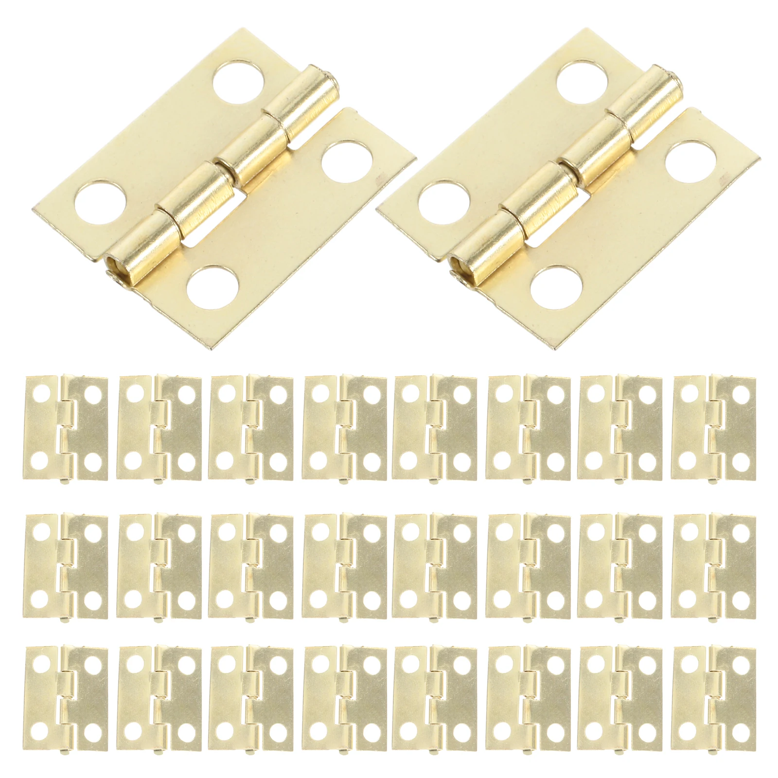 

50pcs Metal Mini Hinges 19mm*15mm Combination Hinge With 200 Screws For Jewelry Box DIY Crafts Wooden Case Hardware Kit