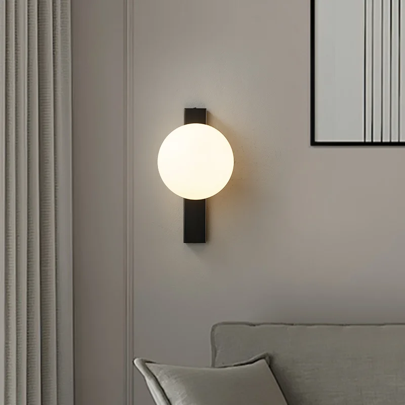 Small wall lamp LED minimalist lamp glass ball lamp For Living Room Modern Nordic Corridor Lighting Luxury bedside bedroom lamps