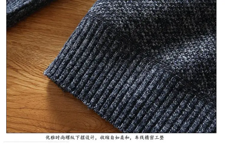 New Pullovers Autumn Winter Knit Sweater Men's Zipper Outwear Korean Casual Streetwear Turtleneck Cold Blouse Hombre Jumpers