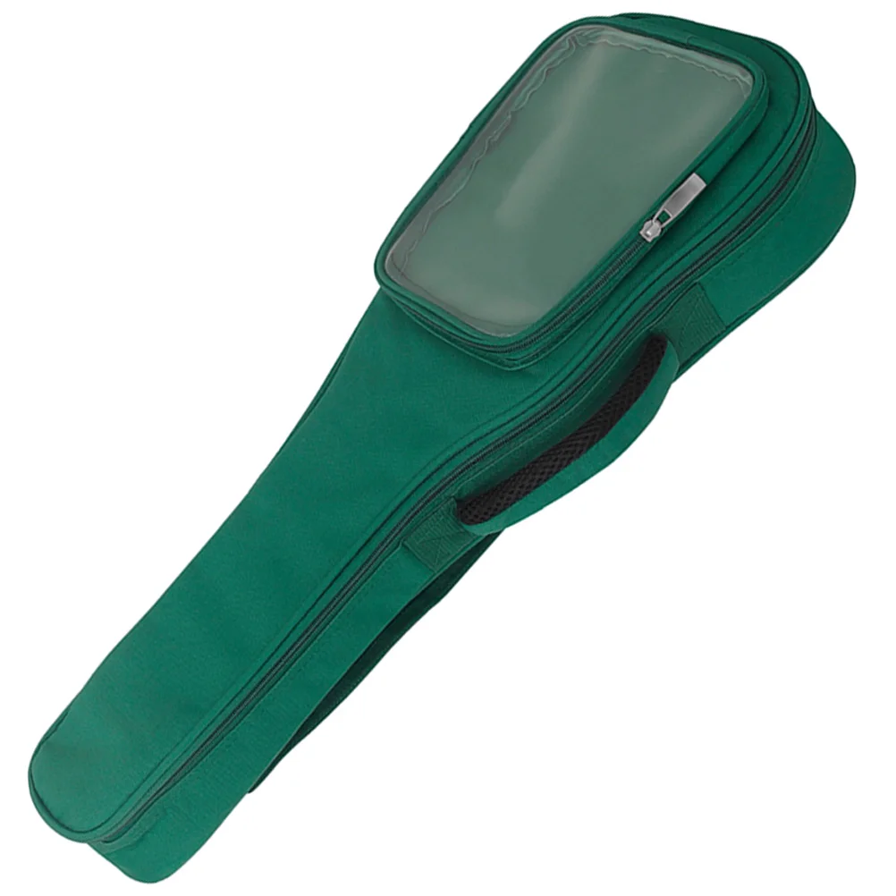 

23 Inch Ukulele Pouch Padded Splashproof Carrying Bag with Transparent Side Pocket for Easy Storage Lightweight Portable Music