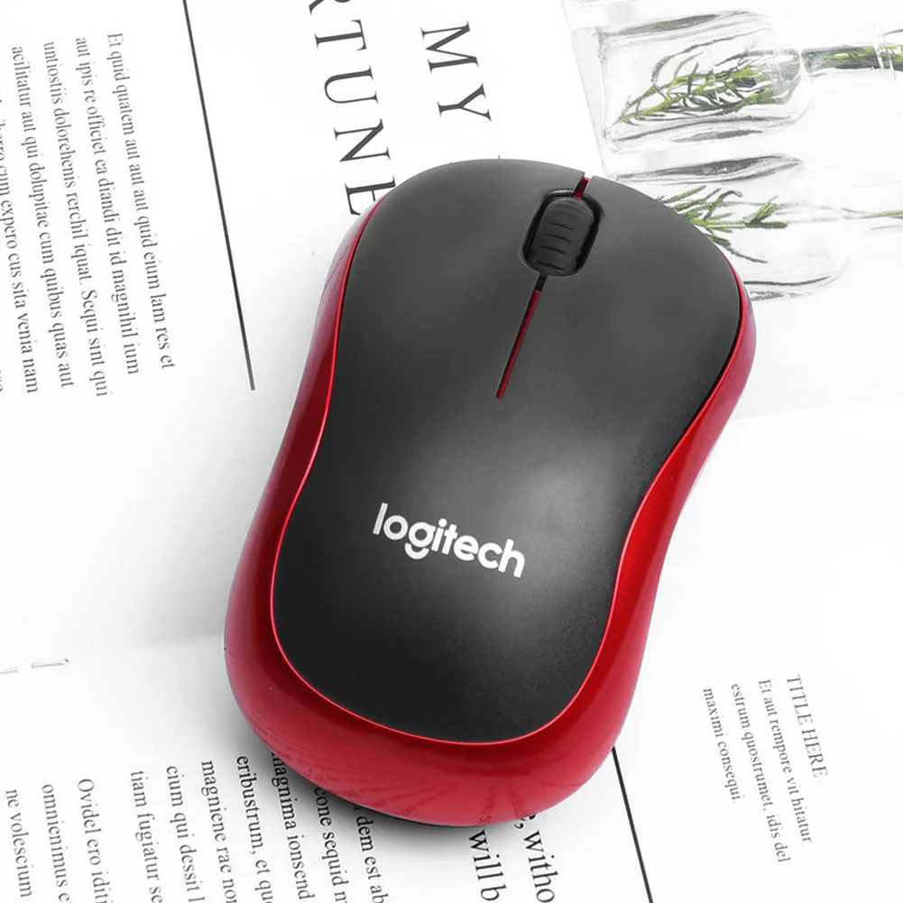 Logitech M185 Wireless Mouse 1000DPI 2.4Ghz Optical Ergonomic Design Desktop Office Gaming Mini Portable Energy-saving Mouse