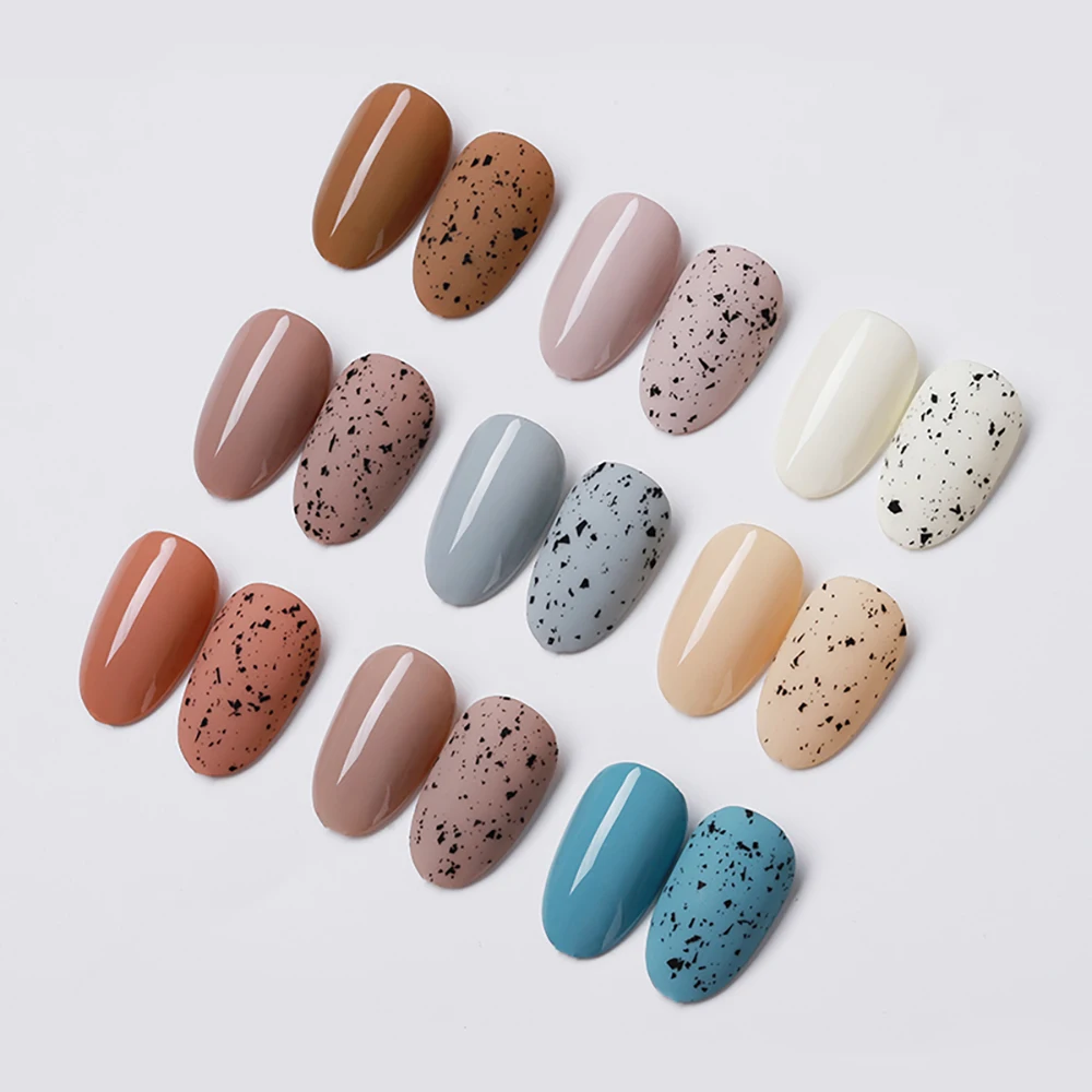 ヴェンディーニ 15ml ブラック エッグシェル エフェクト ジェルネイルポリッシュ セミパーマネント UV ソークオフ ジェル バーニッシュ クリア ネイルジェル (ベースカラーは自由)