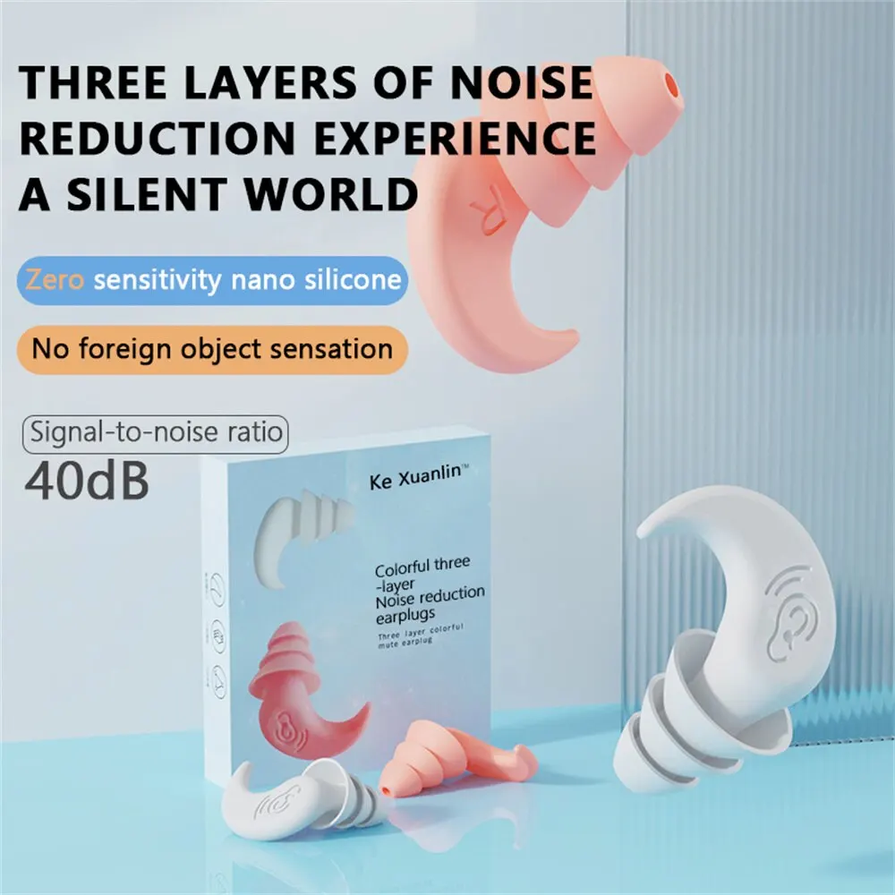 Anti Noise Silicone Earplugs Waterproof Swimming Ear Plugs For Sleeping Diving Surf Soft Comfort Natation Swimming Ear Protector