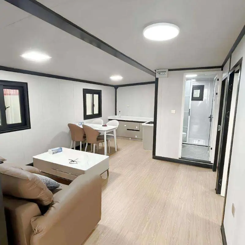 Expandable Container House EPS Sandwich Panel Breathable Contemporary Design 20ft Multi-Functional Living Room Container Home