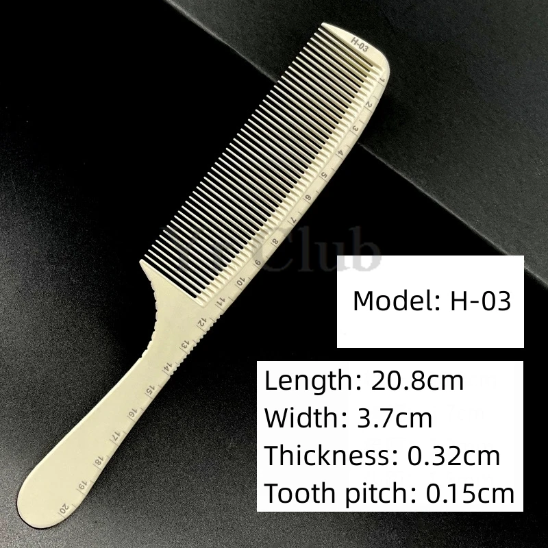 1Pc Barber Shop Haircut Comb Light-blue Hairdressing Graduated Comb With Laser Scale Salon Hairstylist Hair Trimming Tools Y1013