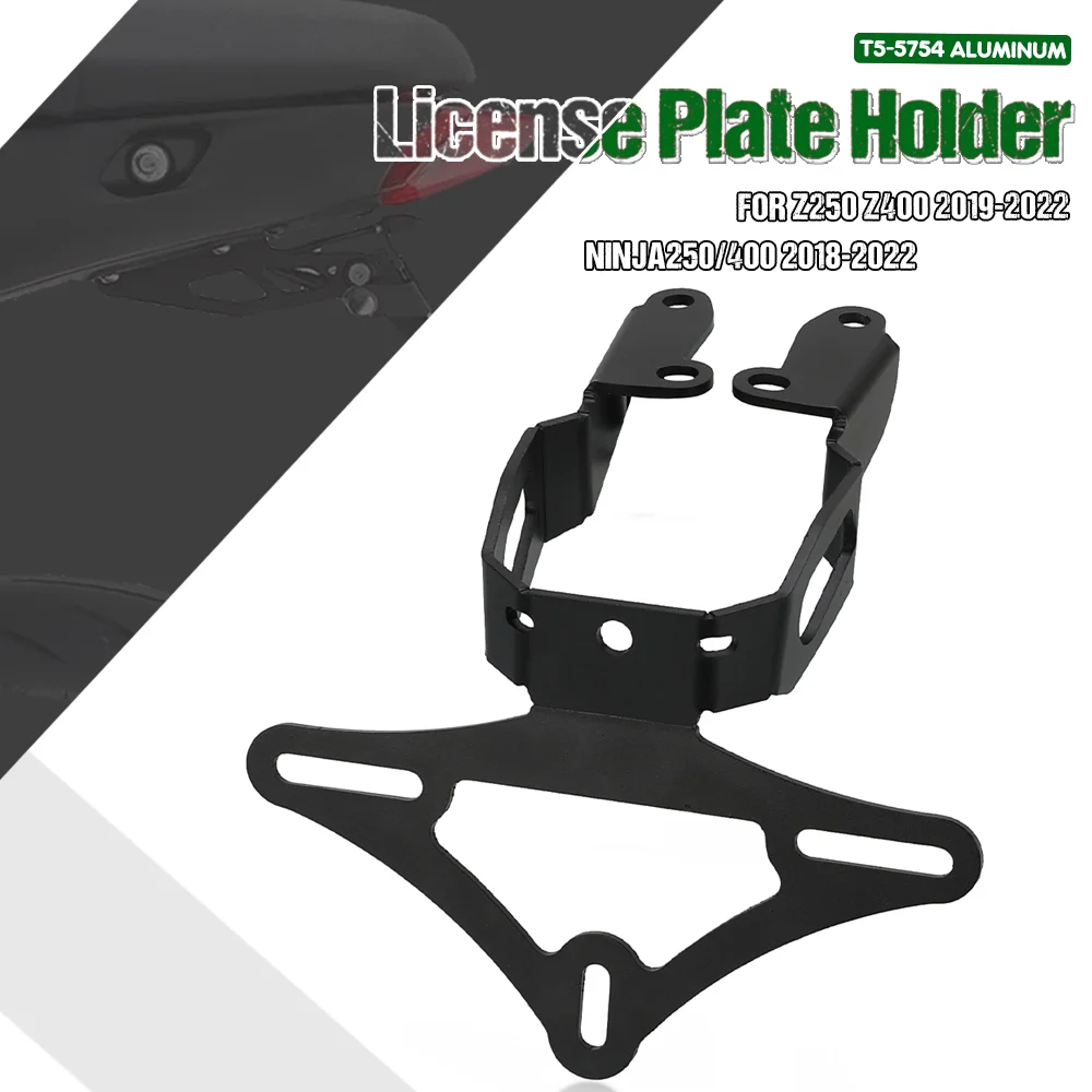 

FOR KAWASAKI Z250 Z400 2019-2022 License Plate Holder Bracket Rear Tail Tidy Fender Eliminator Motorbike Ninja250/400 2018-2022