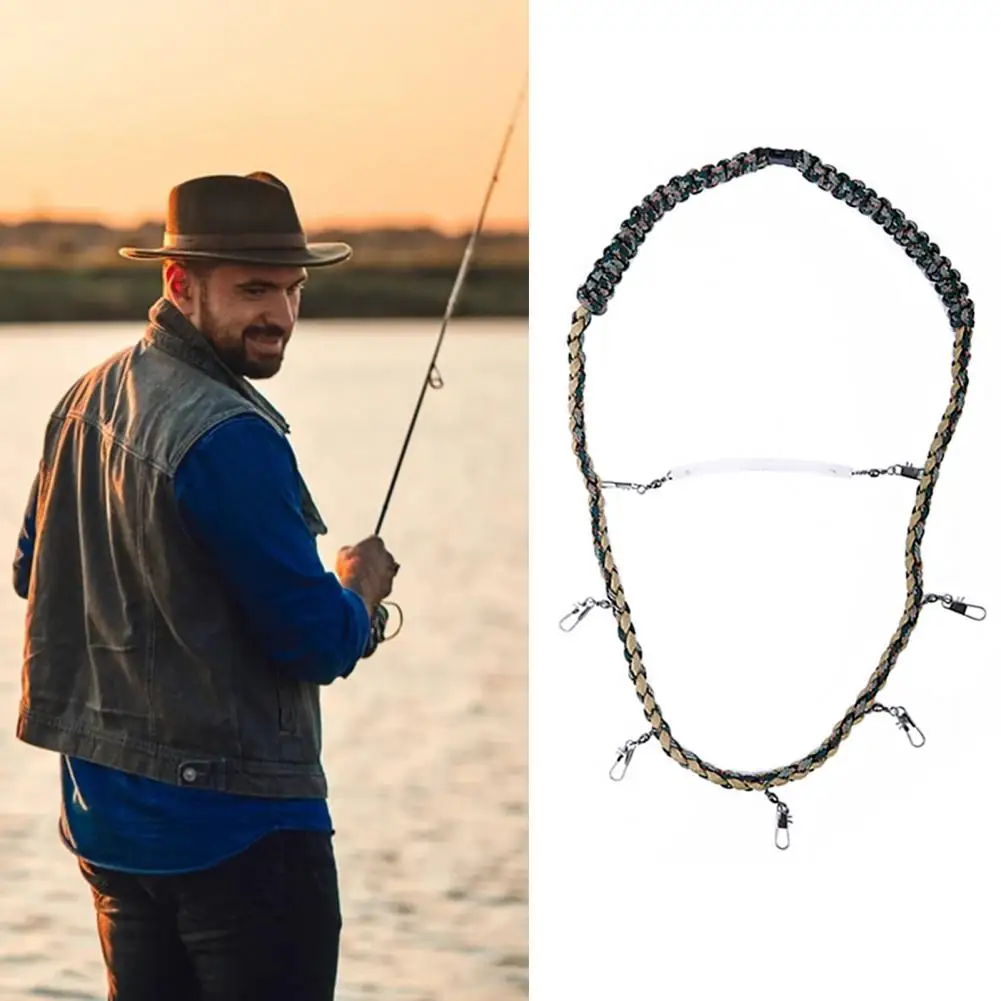 Soporte de pesca respetuoso con la piel, línea ligera de alta estabilidad, versátil, collar con mosca, herramientas de cuerda de pesca