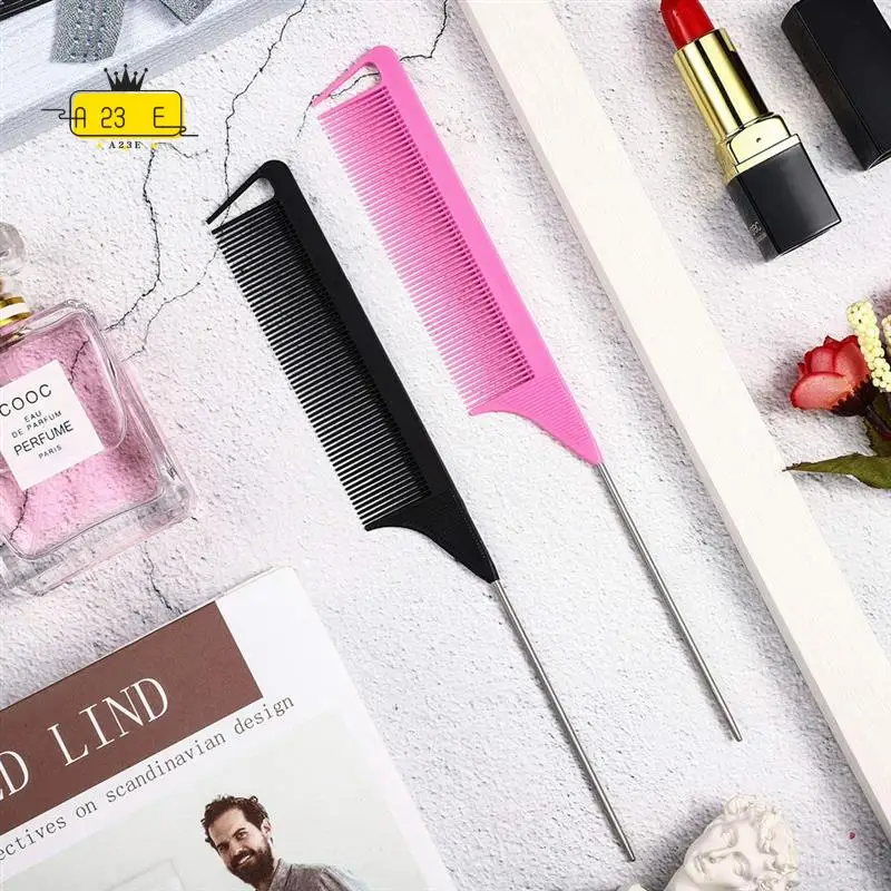 

A23E-30 шт. расческа с пробором для косичек, расческа с крысиным хвостом, стальная булавка, крысиной хвост, термостойкие расчески из углеродного волокна