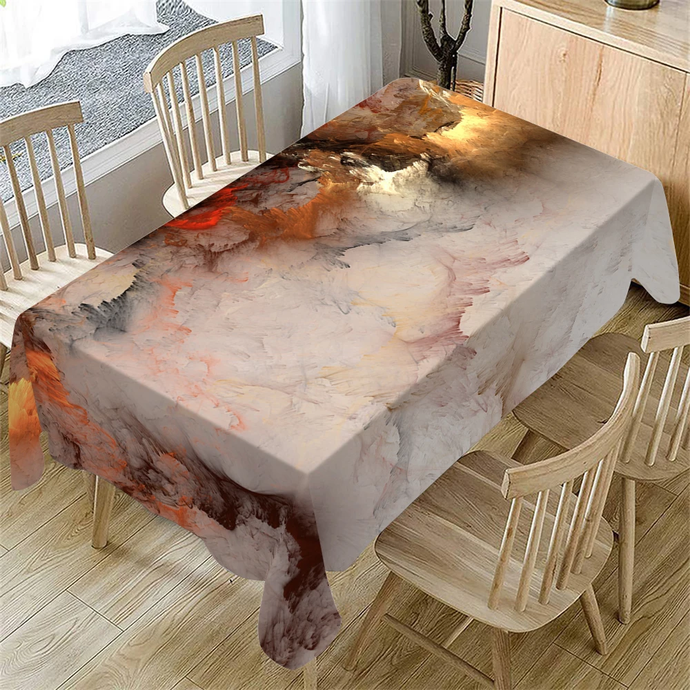 

Rectangular Tablecloth Polyester Table Cover for Indoor Dining Table, Camping, Kitchen Party Holiday Christmas Table Decorations