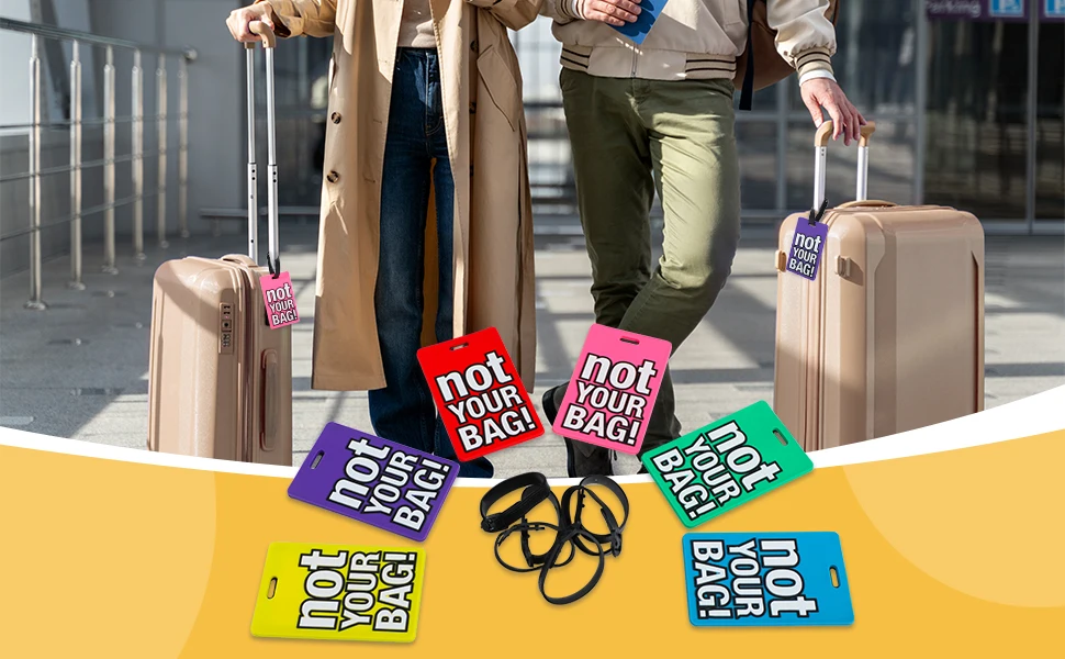 Creatieve Engelse Letters Pvc Zacht Rubber Bagagelabels Reisaccessoires Bagagelabels Koffers Rugzakken Hangende Tags