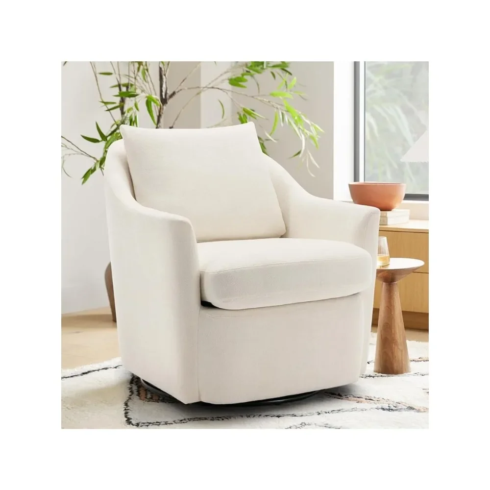 

Living room chair wide upholstered velvet armchair accent chair with cushions, modern living room bedroom, corner, beige