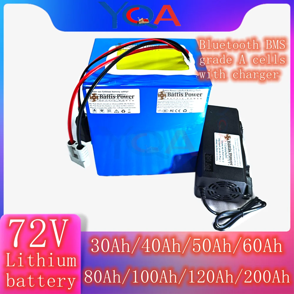

72V 30Ah 40Ah 50Ah 60Ah 80Ah 72V 100Ah 120Ah 200Ah Литий-ионный аккумулятор 2KW 3KW 5KW TwoThree Wheelers