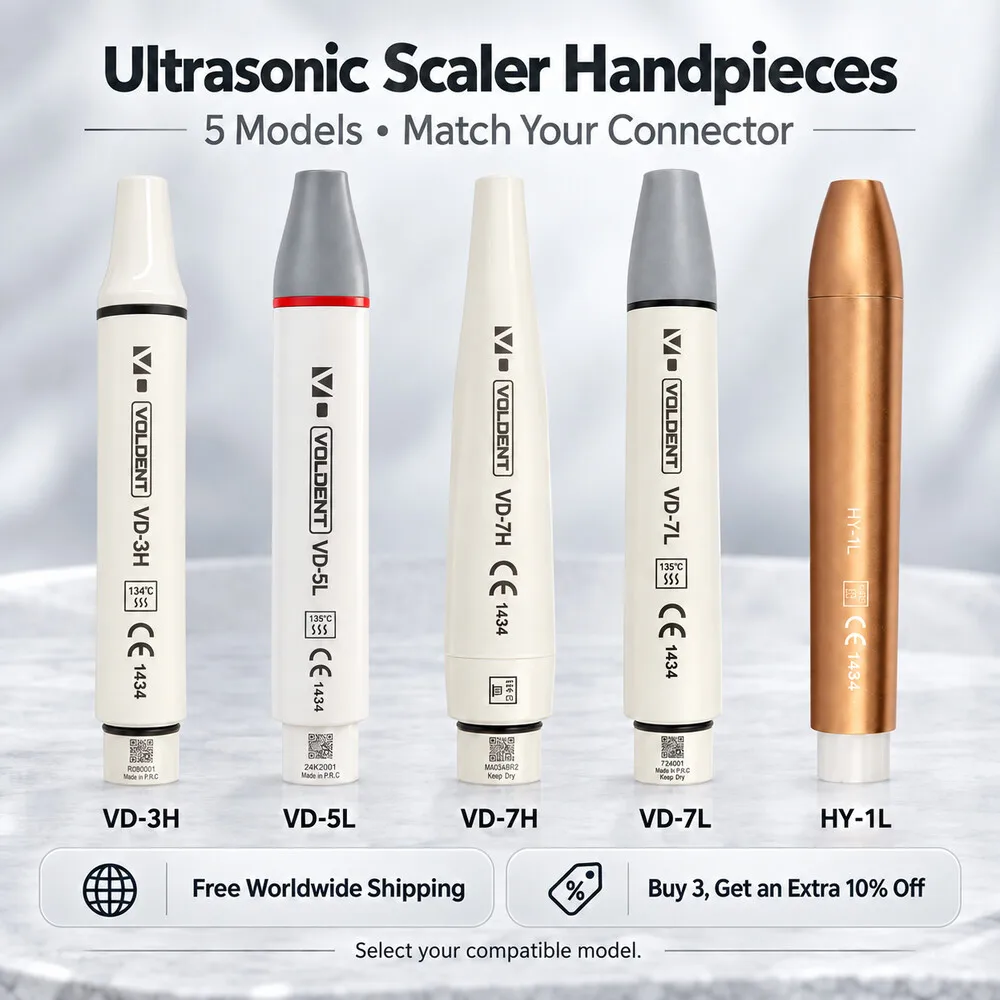 Ultrasonic Scaler Handpiece VD-3HVD-7HVD-5LVD-7L with LED Ultrasonic Scaler Handle Fit for EMS for WOODPECKER  SATELEC VOLDENt