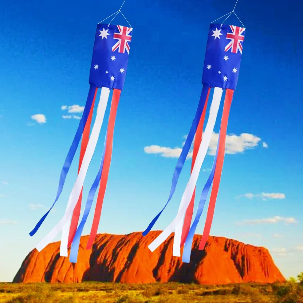 1 pcs, Australia National Flag Outdoor Windsock, Australia National Day Party Celebration Garden Double-side Printing