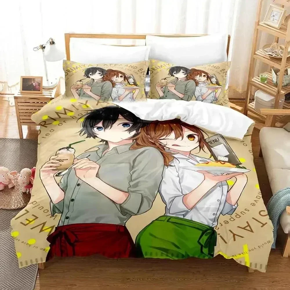 

3D Anime Hori san to Miyamura kun Horimiya Printed Bed Set Duvet Cover Pillowcase Bedding Set Bed Linen Sheet Quilt Cover Full
