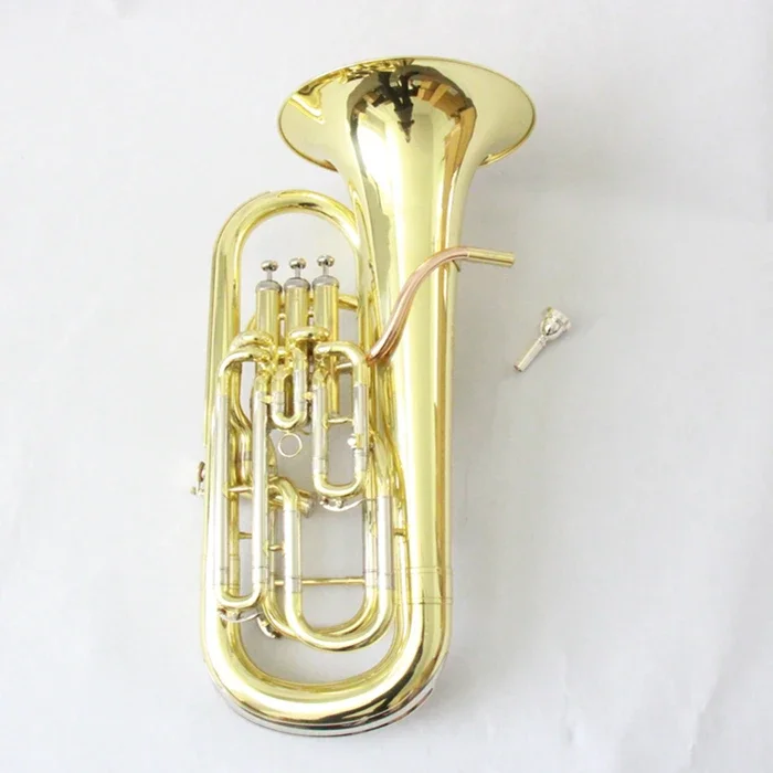 Top quality euphonium horn High grade euphonium instrument gold lacquered china professional euphonium