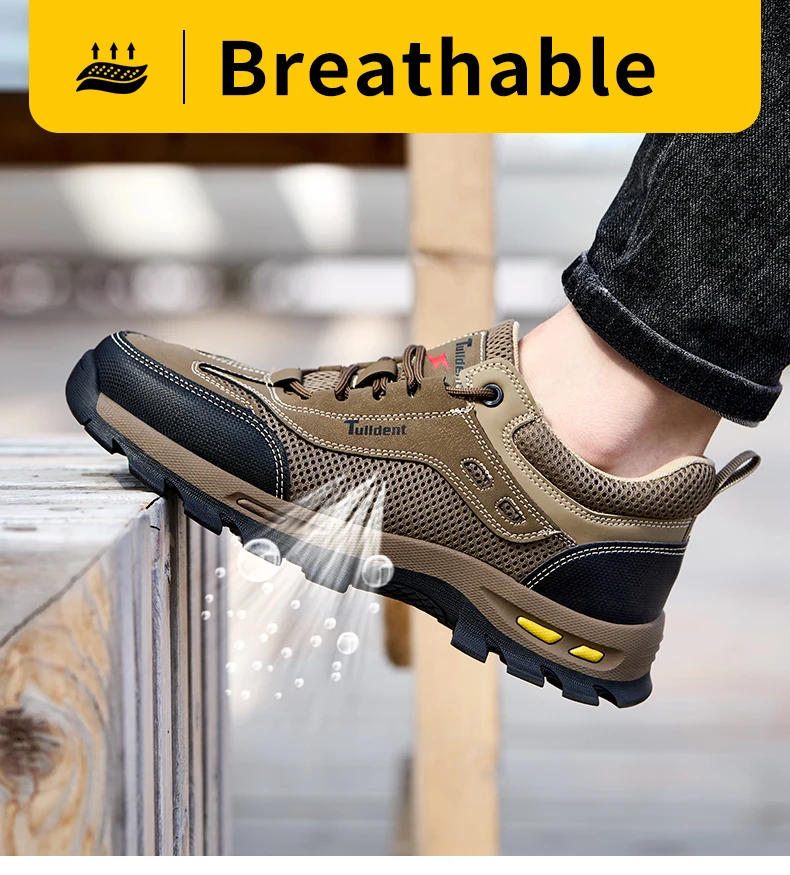 Neue Herrenschuhe Sommer-Arbeitsschutzschuhe, Herren-Antiperforations-Arbeitsschuhe, Schutzschuhe, Sicherheitsstiefel – Detail 12