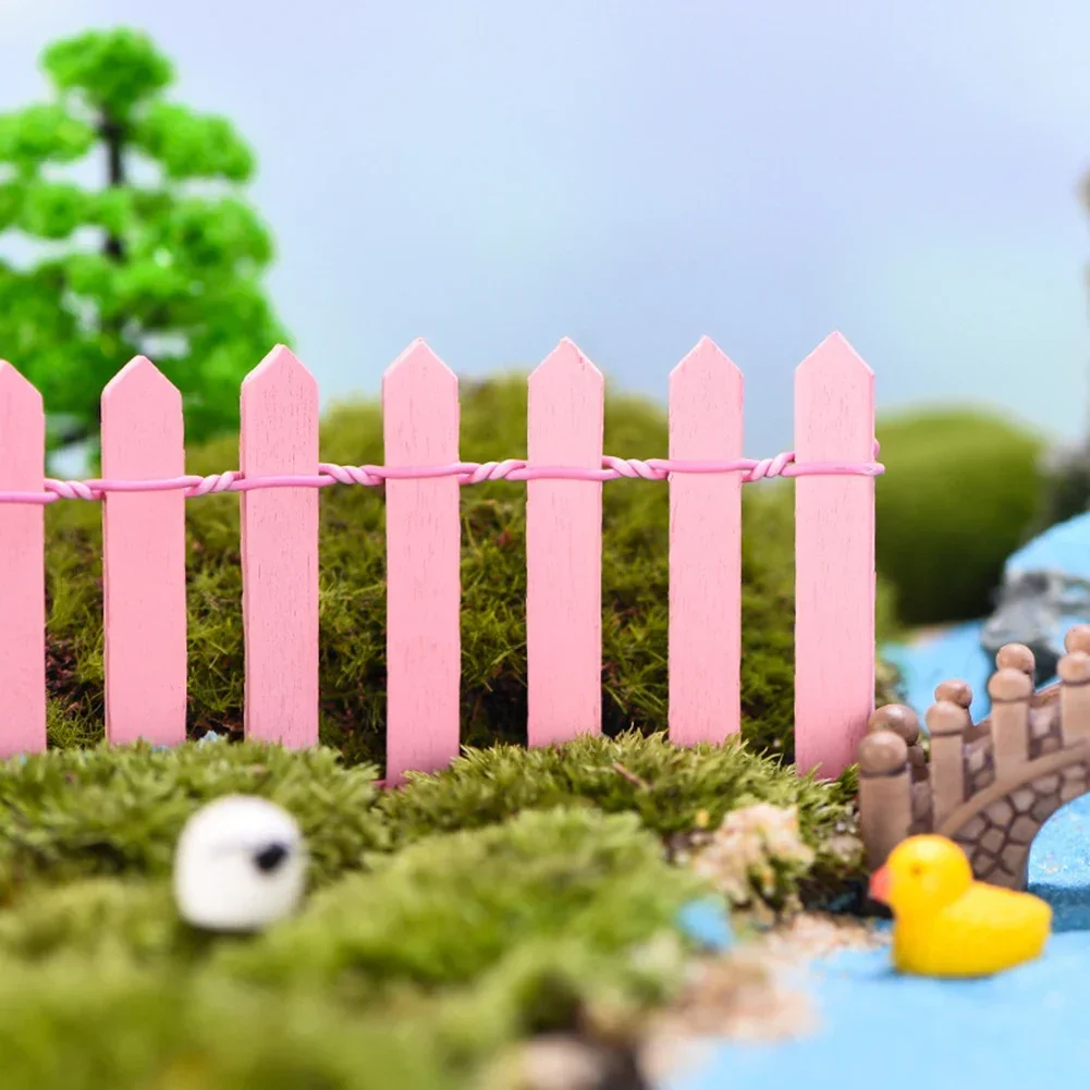 1 Pcs Mini Wood Fence Decorate Home Or Furnishings Barrier Fairy DIY Mini Landscape Handmade Crafts Miniatures