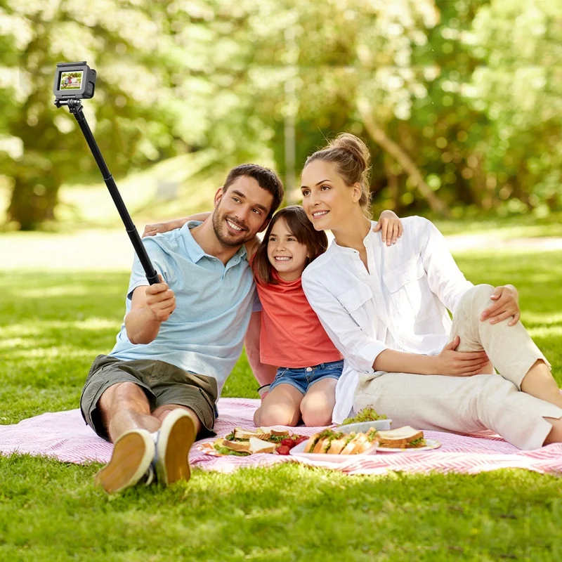 73.5Cm Metal Selfie Stick Monopod With Invisible Adapter Base & Screw For Insta360 One RS / X2 / X3