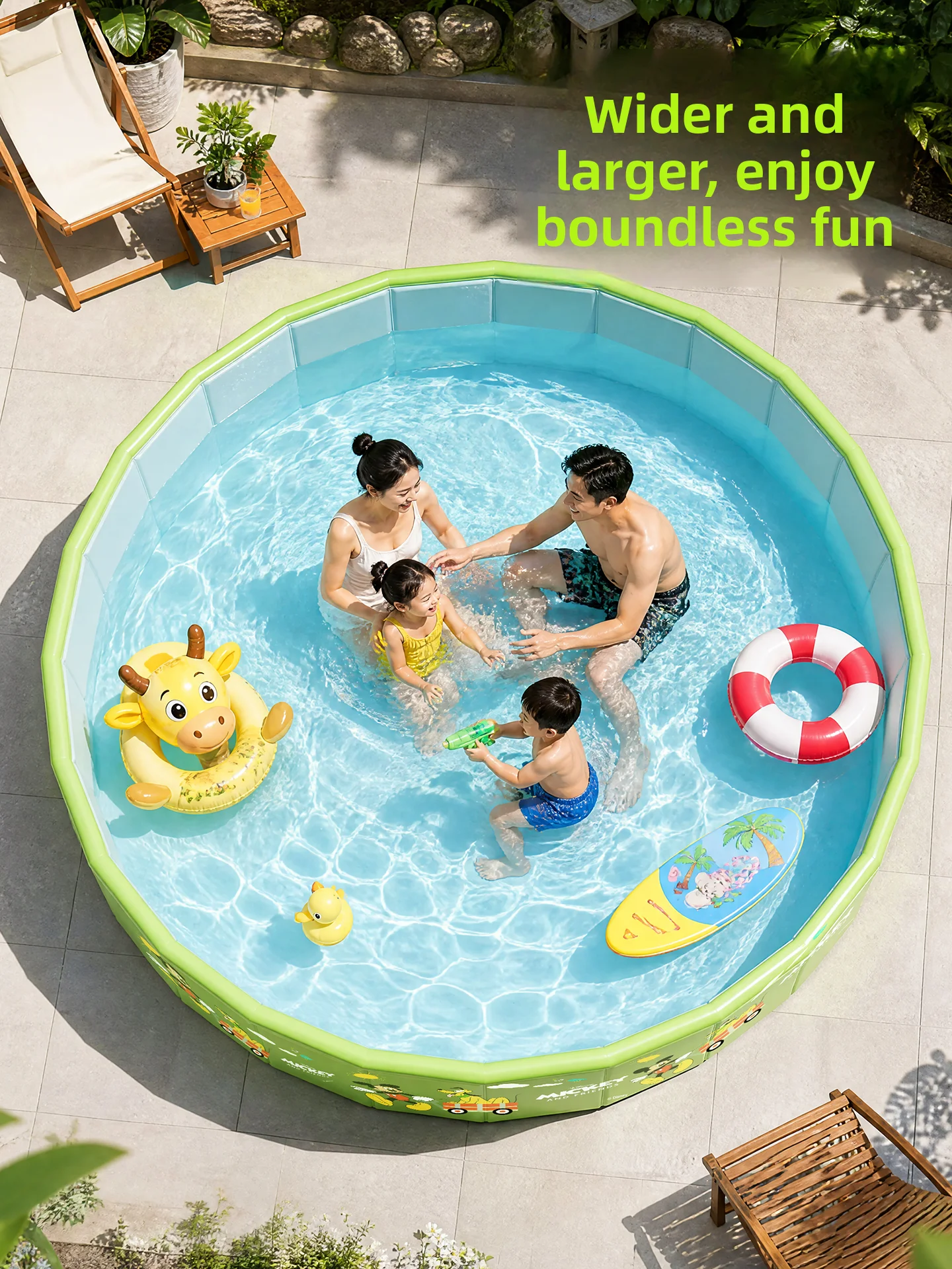 No Inflation Foldable Pool Thi - Kids Outdoor Pool ulasan dan harga