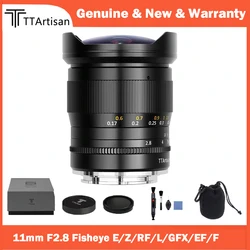 TTArtisan 11mm F2.8 Full Frame Ultra-Wide Fisheye Lens Sony E Canon EF R Fuji GFX Nikon Z Leica Sigma Lumix Mirrorless Camera