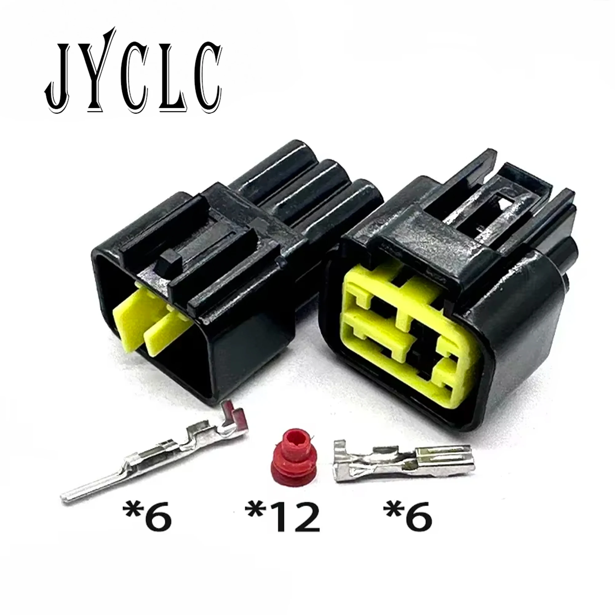1 Set 6 Pin Car Waterproof  Cable Connector FW-C-6M-B Window Lifting Coil  FW-C-6F-B Auto Connector for Ford Mondeo