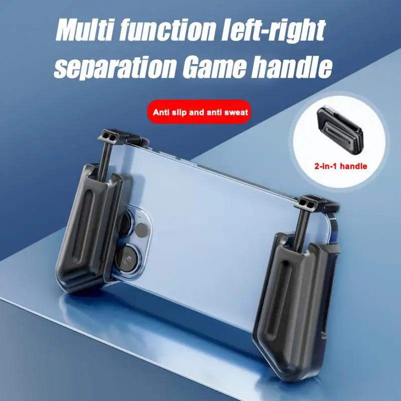 Phone Game Controller Phone Holder Auxiliary Artifact For Iphone Samsung Huawei Mobile Game Handle Game Trigger Portable 2 In 1