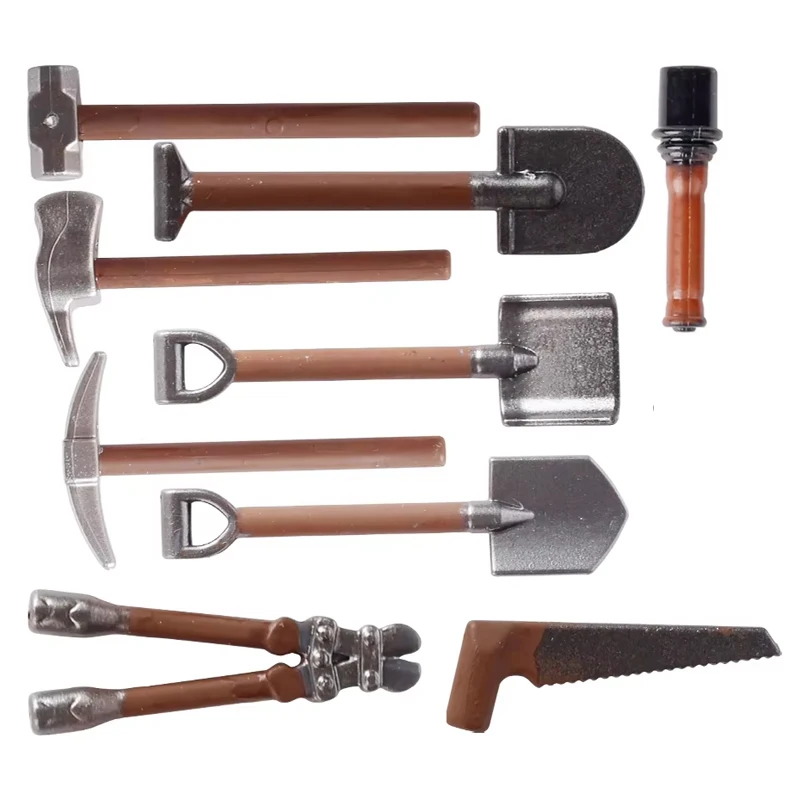 Military US British Soldier Figure Accessories Building Blocks 98k Guns Computer Sword Pistol Printing Bricks Kid Boy Toys E08 ﻿