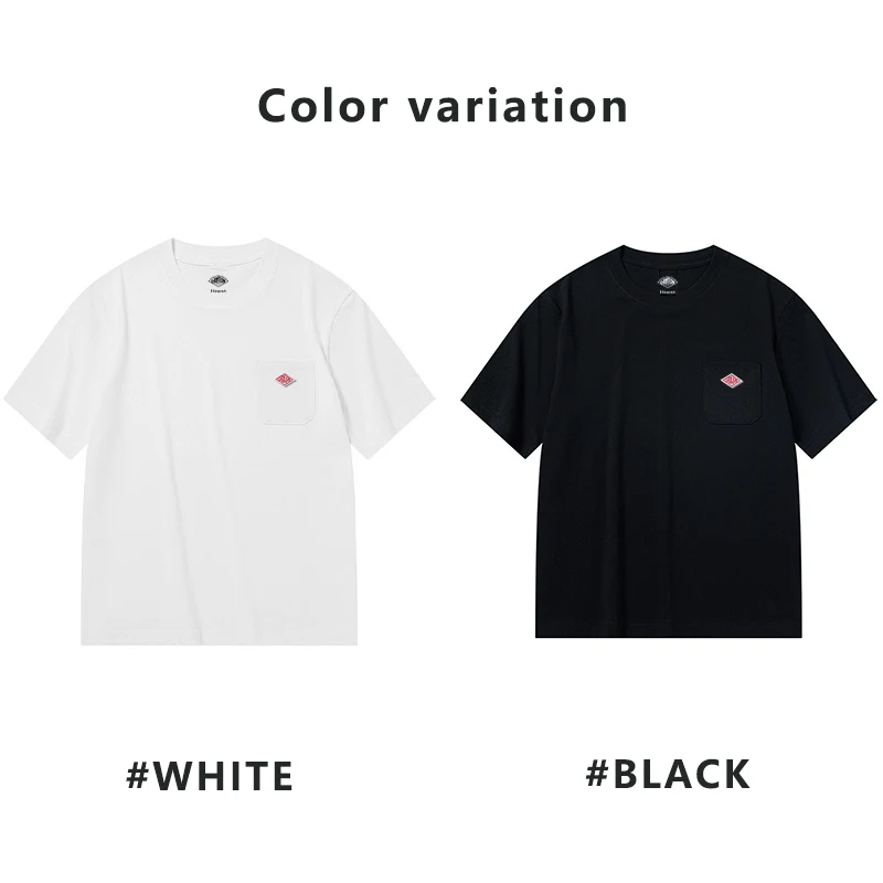 Spring Summer Korea Hot Sales Fashion Men Women Pure Cotton Embroidery T-Shirt Short Sleeve Tees Three-Dimensional Pockets