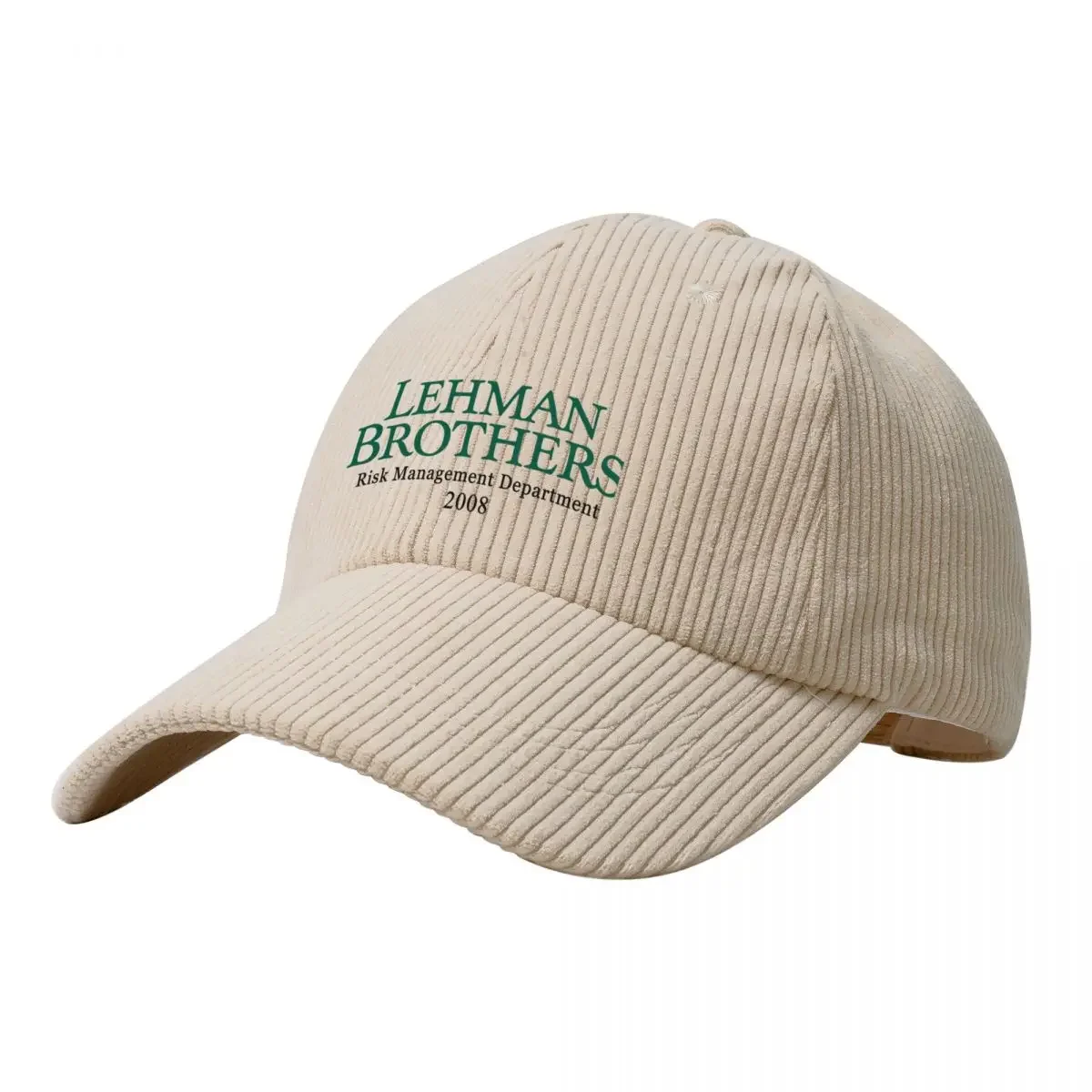 

Lehman Brothers Risk Management 2008 Financial Crisis Intern Corduroy Baseball Cap Designer Hat Trucker Hats For Men Women's