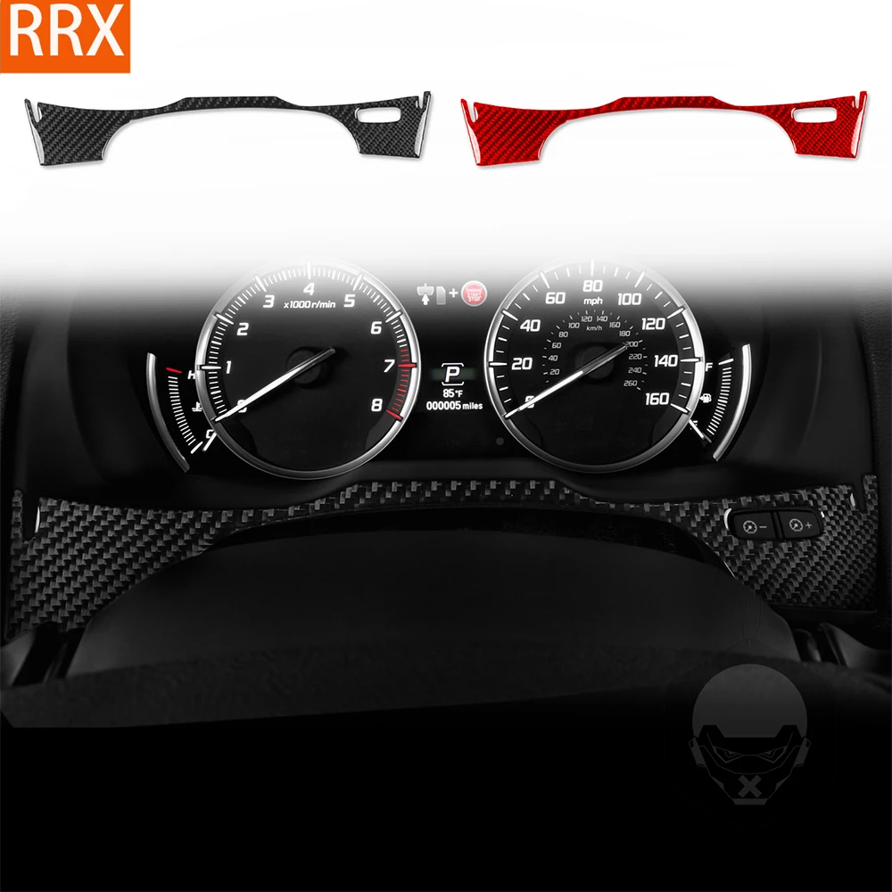 For Acura MDX 2014-2020 Real Carbon Fiber Sticker Instrument Speedometer Lower Panel Cover Car Accessories Interior decorative