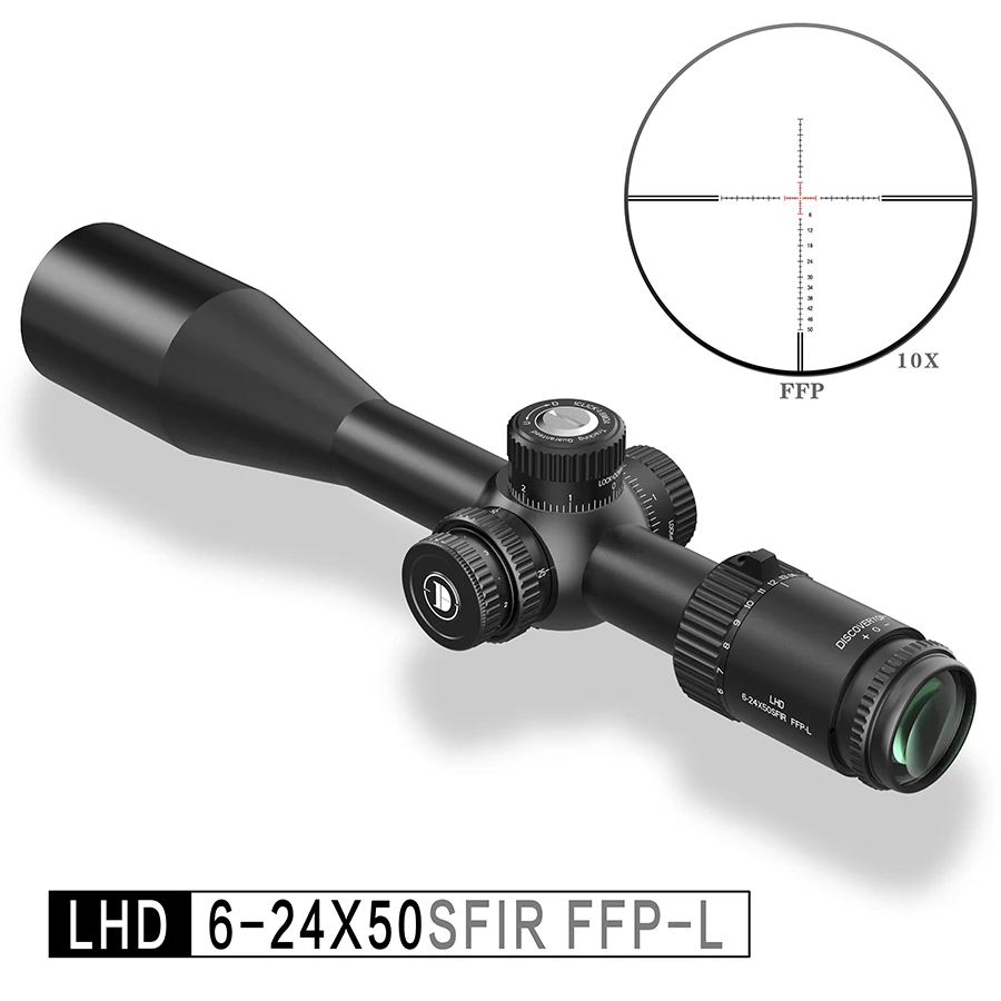 

Discovery LHD 6-24X50SFIR FFP-L Rifle Hunting Scope First Focal Plane Tactical Riflescope Tactical Optical Shooting Sights