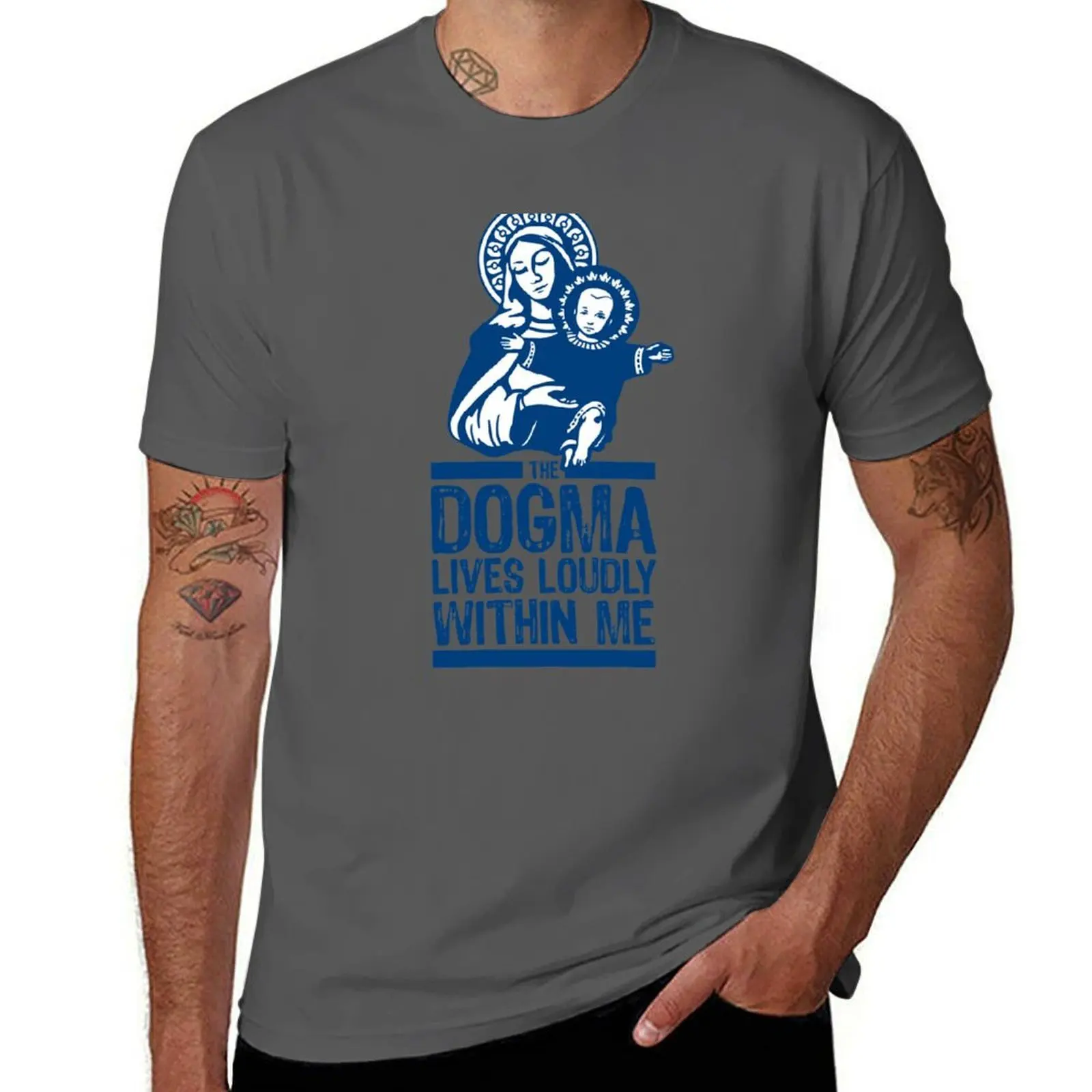 

Dogma Lives Loudly Within Mary the Madonna T-Shirt Plus Size Non-Shrink T-Shirt