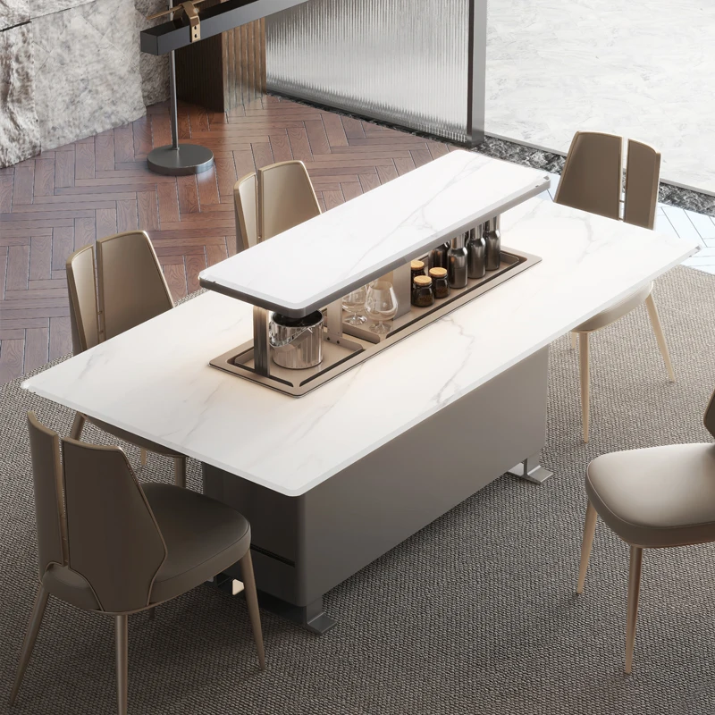 Modern Nordic Kitchen Dinning Room Table Rectangle Smart Dining Table Dining Table Smart Furniture