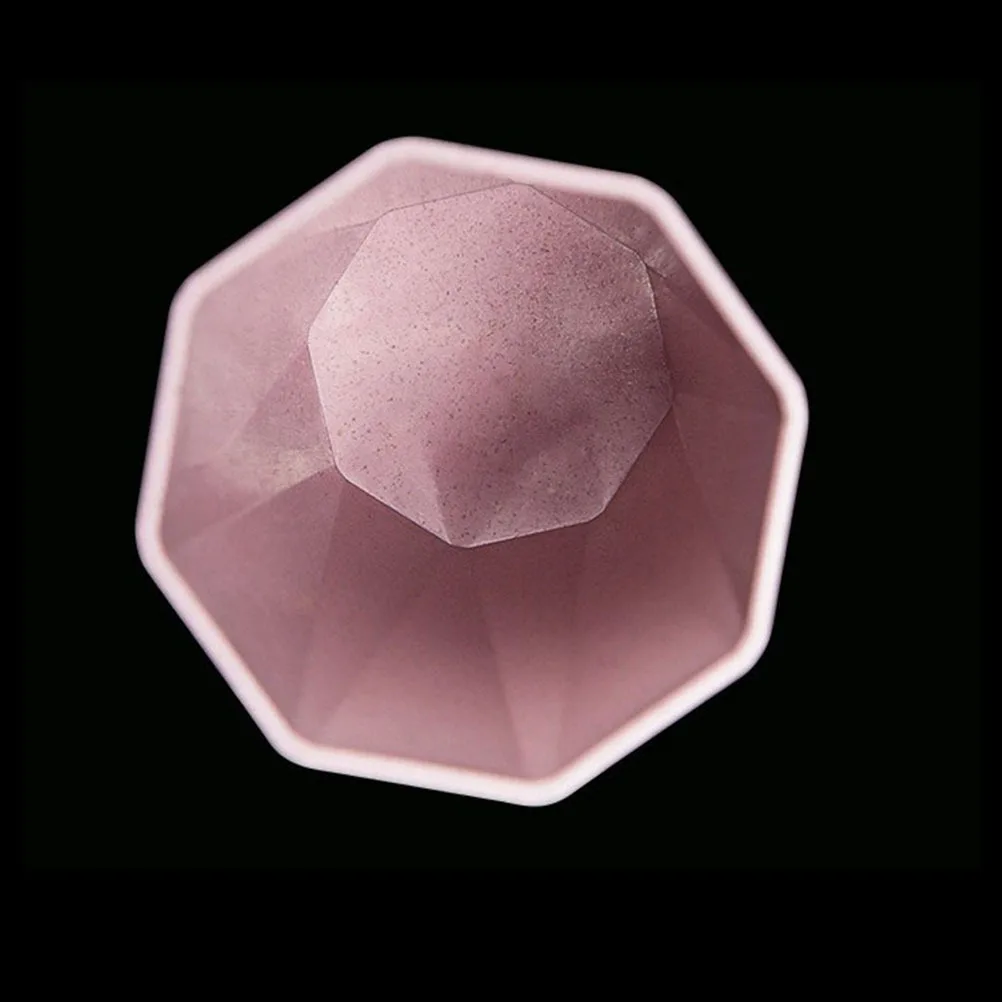 

Octagon Wheat Straw Cups Nordic Pink Nonporous Scratch Resistant Smooth Design Wide Mouth for Coffee Tea Water