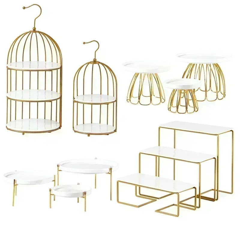 Ceramic Dessert Table Display Rack Outdoor Wedding Engagement Cake Dim Sum Tray Pastry  Wedding Arrangement
