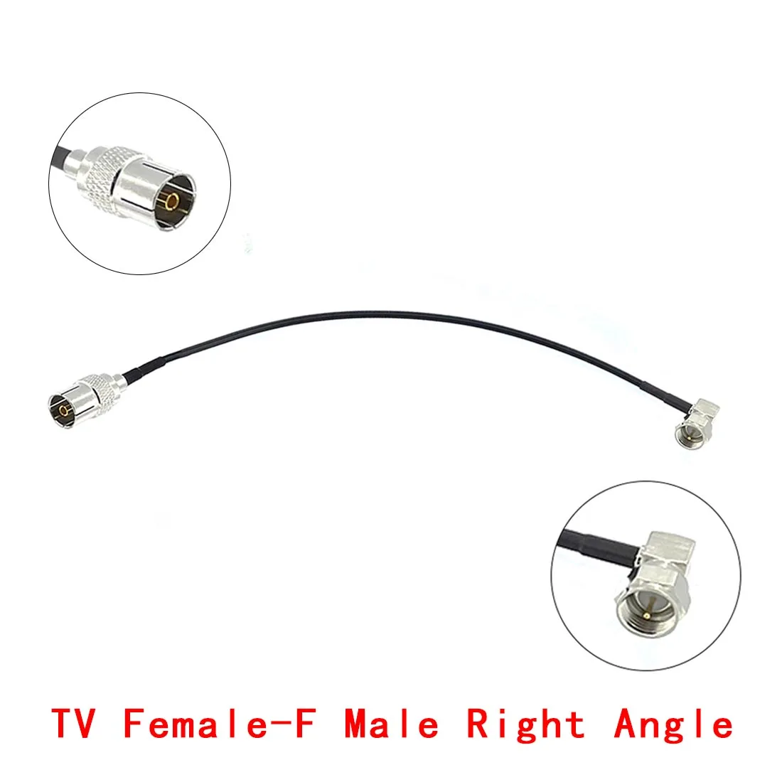 F Male Right Angle to TV/F Female Male Straight RA Pigtail Cable RG174 20cm for Wifi  Wireless Modem WIFI Antenna New