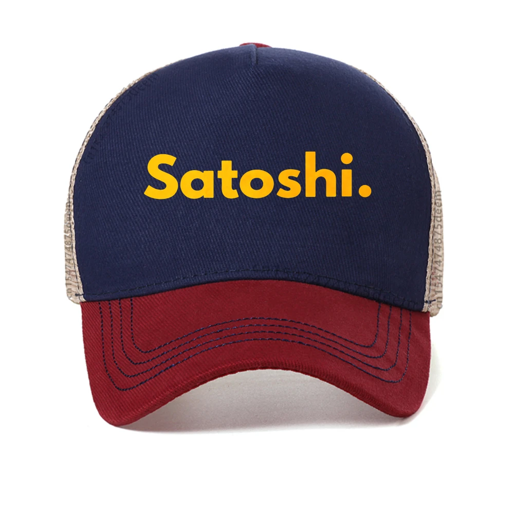 

Funny Blockchain Bitcoin Satoshi baseball cap Summer Graphic Streetwear mesh sun hat adjustable trucker hats