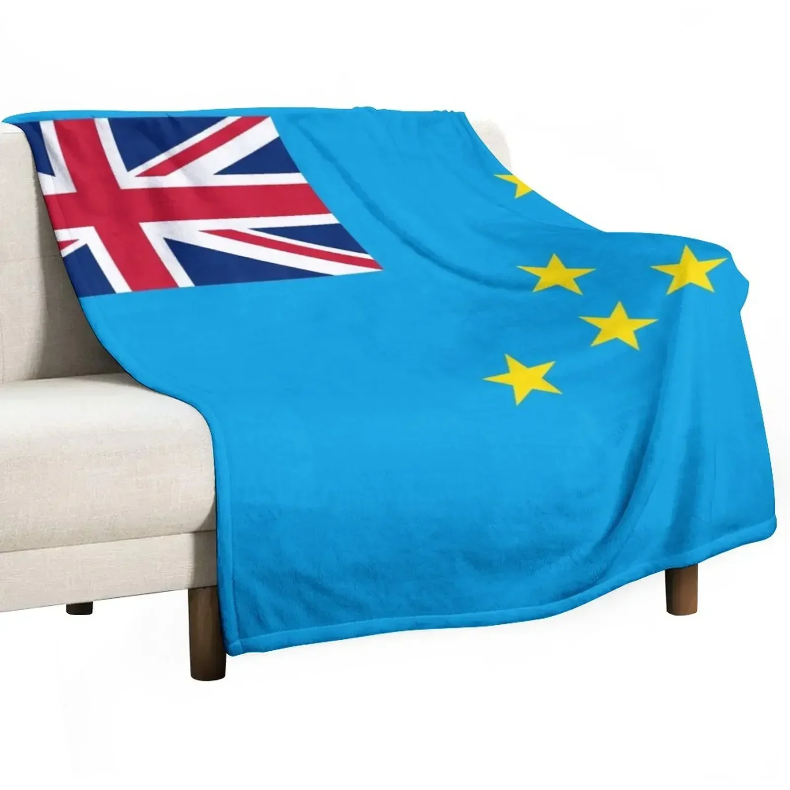 

Flag of Tuvalu Throw Blanket wednesday Soft Plaid Blankets