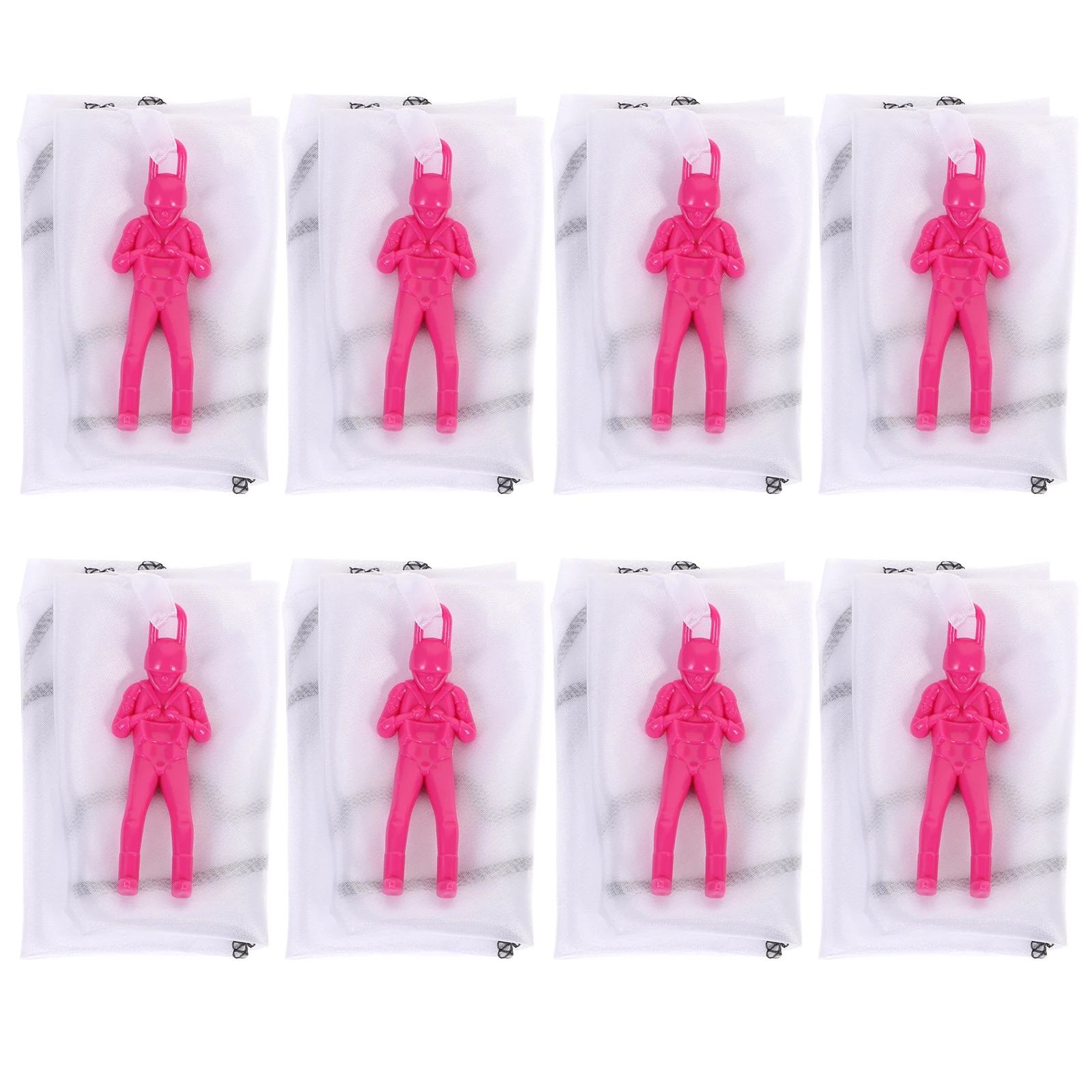 

8 Pcs Graffiti Parachute DIY Coloring Kid Toy Beach Blank Mini Plastic Tiny Outdoor Flying Slow Descent